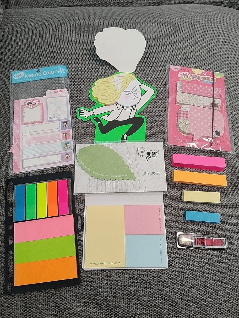 Lot of 11 Sticky Notes Bundle Back To School Self Adhesive Notes School Supplies